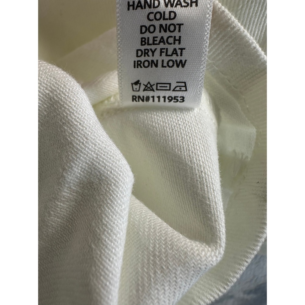 NWT Active USA Cream Denim Halter Vest Snap Front Crop Size L Western Chic - Picture 7 of 10